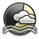 Partly cloudy Moderate fog